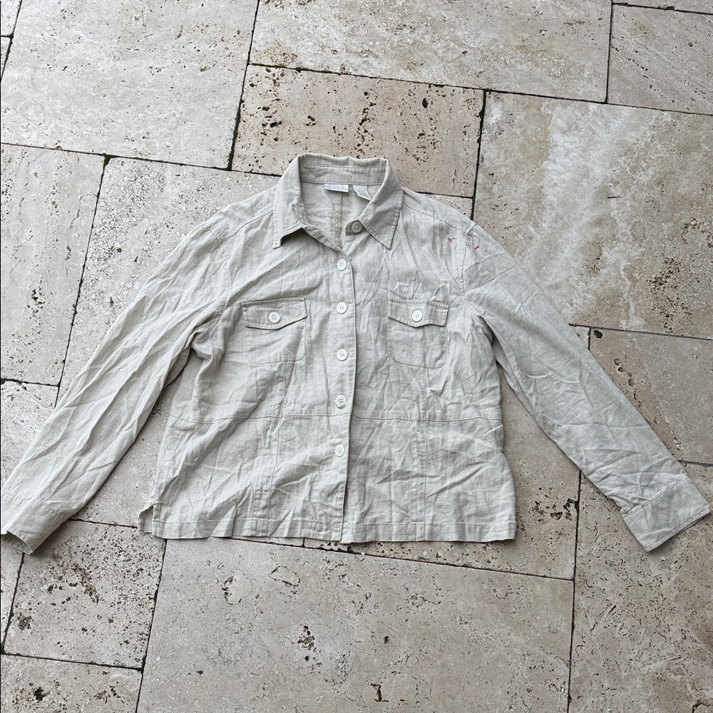 Erika Men's Light Tan Casual Button-Down Shirt